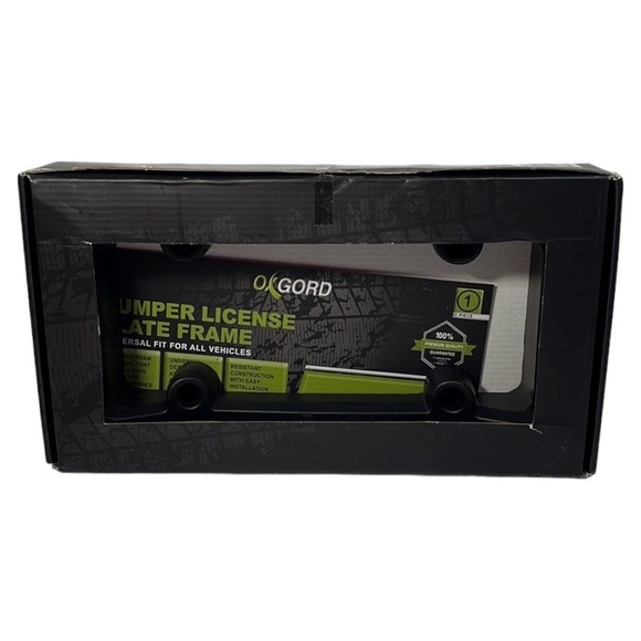 Oxgord Bumper License Plate Frame Universal Fit For All Vehicles Durable Foam - Picture 2 of 6